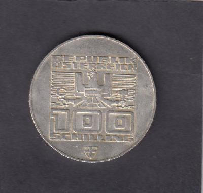 Beschrijving: 100 Schillings  W-OLYMPIC SYMBOLS